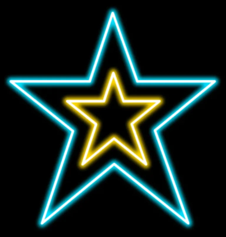 blue and yellow star